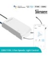 GloboStar® 80012 SONOFF iFan03-R2 - Wi-Fi Smart Switch Ceiling Fan & Light Controller